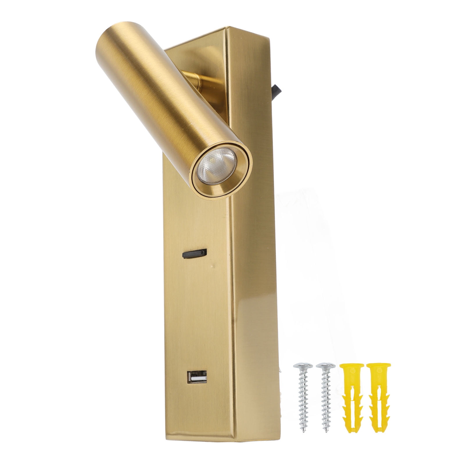 LED Wall Mounted Reading Light Simple Rechargeable Adjustable Angle Bedroom Wall Lamp for Hotel