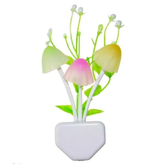 LED Wall Night Light Mushroom Plants Style Sensor Lamp For Kids Sleeping H1B7