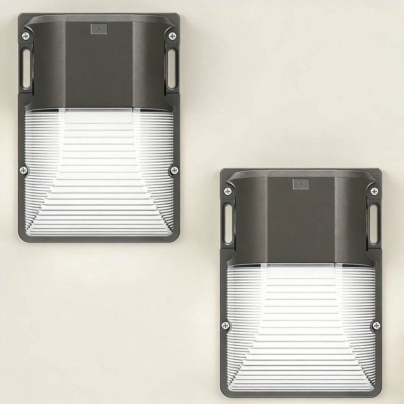 LED Wall Pack Light with Dusk to Dawn Sensor, Daylight Outdoor Wall Lights Waterproof Security Flood Lighting