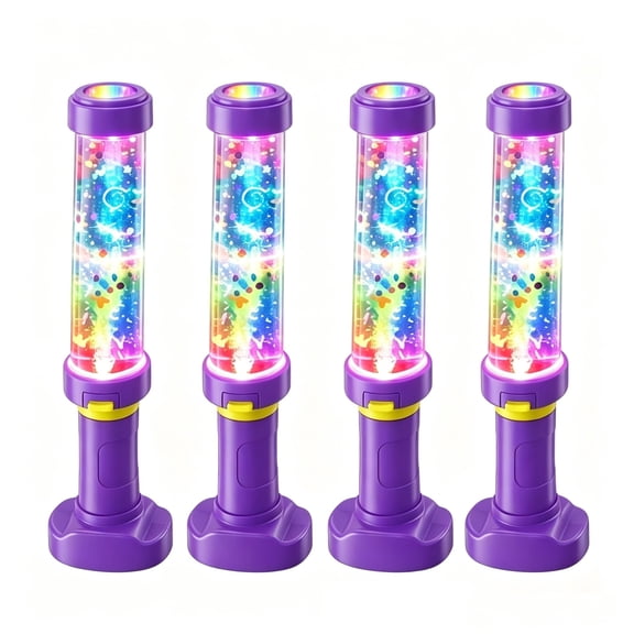 LED Water Blaster Gun, Glowing Rainbow Firework Spray Water Soaker Toys for Summer Pool Party Outdoor Water Games, 11" (4 PCS)