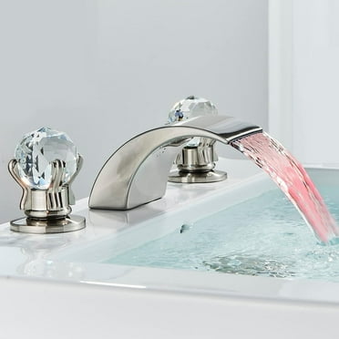 Senlesen Brass Brushed Nickel Bathroom Sink Faucet