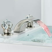 Senlesen Brass Brushed Nickel Bathroom Sink Faucet
