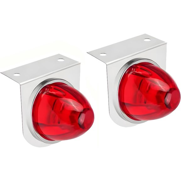 LED Watermelon Light with Bracket,Strobe+Constant Marker,2pcs Red | Function Clearance Tail Top Cap Roof Lights for Semi- Heavy-duty Bus Van