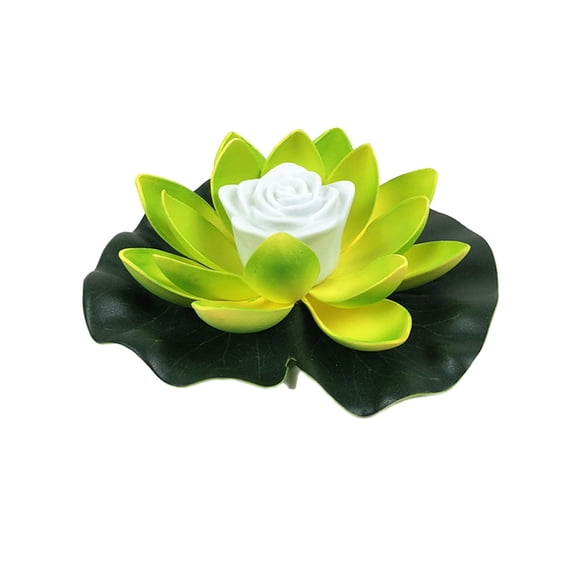 LED Waterproof Floating Lotus Light Battery Operated Lily Flower Wishing Night Lamp Pool Garden Fish Tank Wedding Decoration ,Low Energy