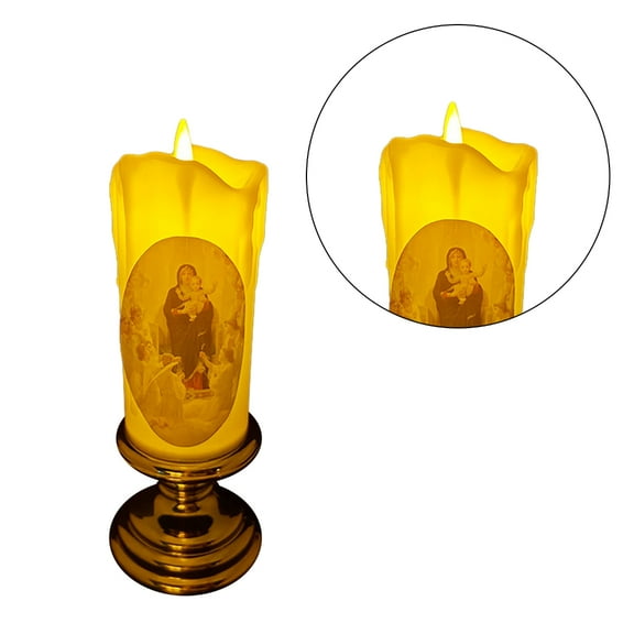 LED Wax Candle Battery powered Flameless Lighting Religious Decoration Tealight