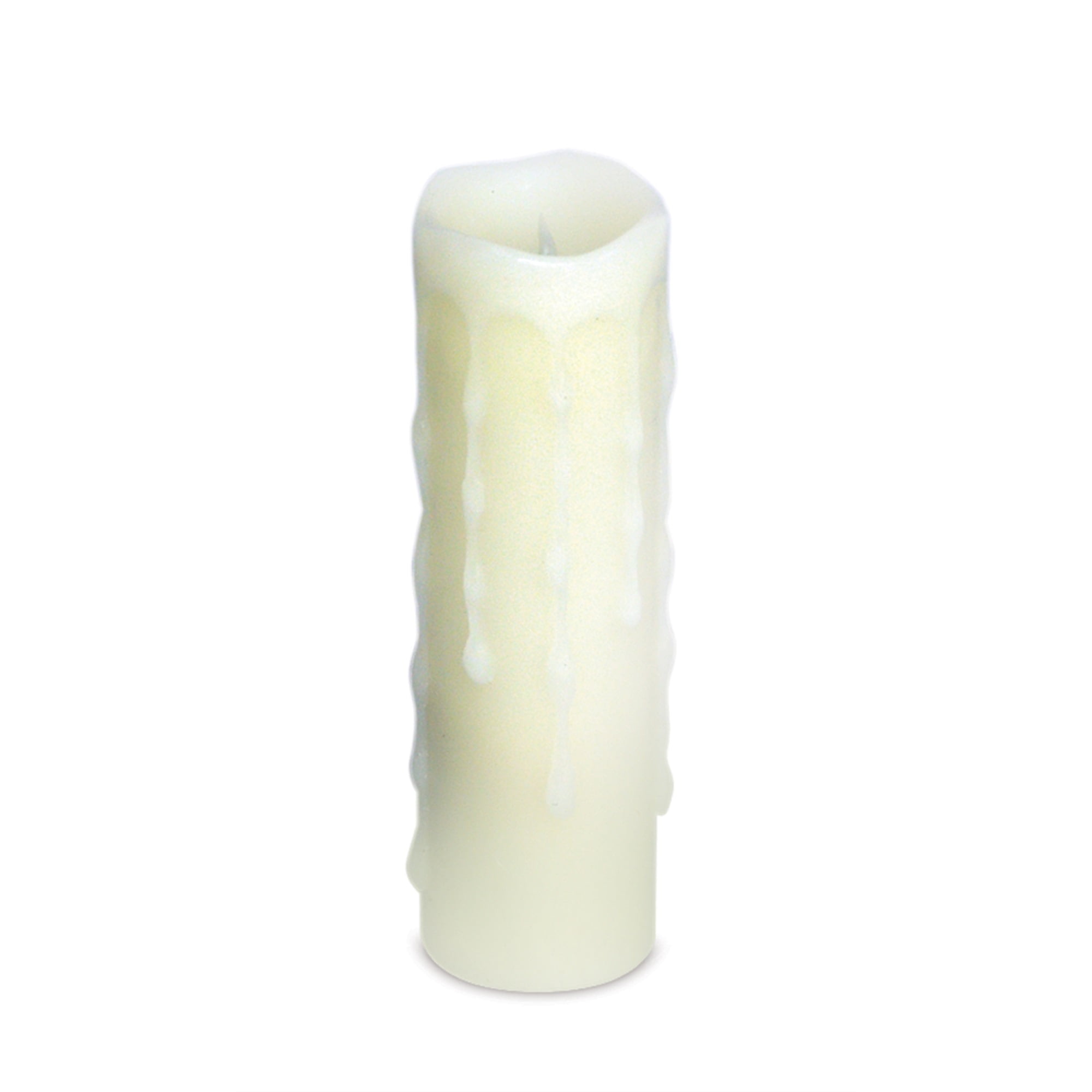LED Wax Dripping Pillar Candle (Set of 6) 1.75"Dx6"H Wax/Plastic 2 AA