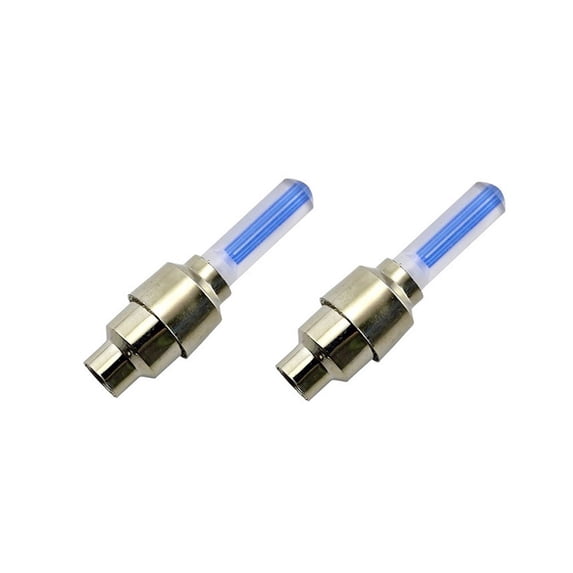 LED Wheel Valve Cap Lights for Bikes & Cars, Flashing Tire Light for Enhanced Night Visibility, Easy to Install, Battery Operated Blue