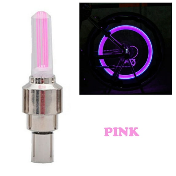 LED Wheel Valve Caps – 2pcs, Multi-Color Flashing, AG10 Batteries Included