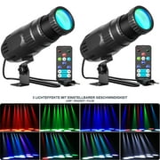 LED White Spot Light Led Pin Spot, Manual Focus, With Remote for DJ Disco Club Party Wedding Stage Effect LightingM,2pcs