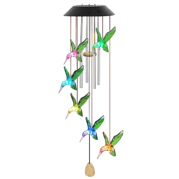 LED Wind Chime Spinner String Hanging Outdoor Garden Decoration
