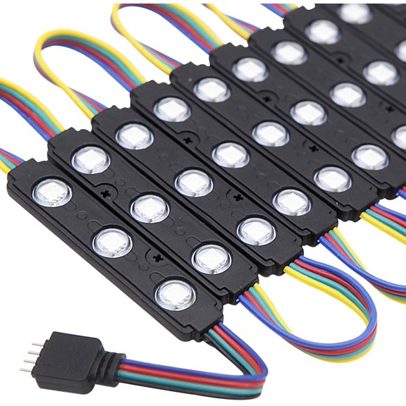 LED Window Lights LED Modules Waterproof Storefront Light Business Decorative Lights for Advertising Signs Business Store Light 12V 5050 100FT RGB (10 Packs)