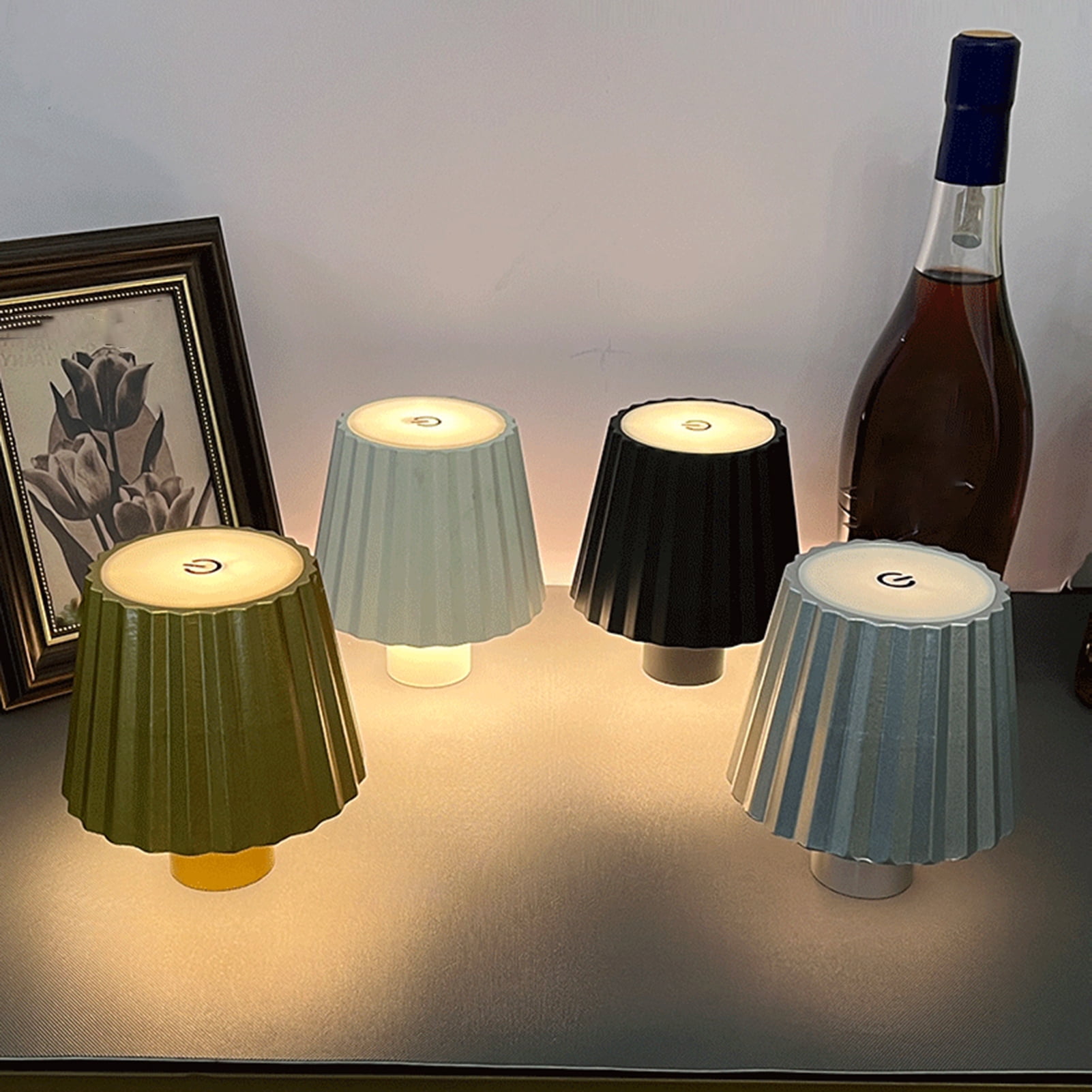 LED Wine Bottle Lamp Aluminum Alloy Waterproof Rechargeable Cordless ...