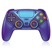 LED Wireless Controller for P5, Compatible with P5 Pro/Slim/PC, Dual Vibration, Macro/Turbo Function, 3.5mm Audio Jack, 6-Axis Motion Control Gamepad with SpeakerChroma Indigo