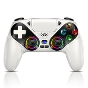 LED Wireless Controller for PS5, Compatible with PS5 Pro/Slim/PC, Dual Vibration, Macro/Turbo Function, 3.5mm Audio Jack, 6-Axis Motion Contro Gamepad with Speaker