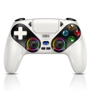 LED Wireless Controller for PS5, Compatible with PS5 Pro/Slim/PC, Dual Vibration, Macro/Turbo Function, 3.5mm Audio Jack, 6-Axis Motion Contro Gamepad with Speaker