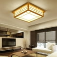 thumbnail image 1 of LED Wood Square Tatami Ceiling Light Fixture Chinese Japanese Grid Lamp w/Remote Modern Indoor Wood LED Ceiling Light Square Flush Mount Fixture &Remote Control Indoor Square Tatami Ceiling Light, 1 of 12