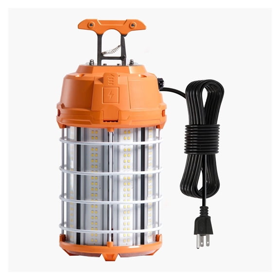 LED Work Light 150W, 19000LM, 5000K - Temporary Job Site Light, Linkable, Water Resistant, Construction Lighting for Indoor & Outdoor Use