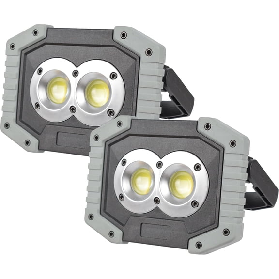 LED Work Light 2-Pack, 30W 1500LM Portable Rechargeable Flood Lights with Magnetic Base, 4200mAh Battery for Outdoor, Camping, Hiking, Emergency, Car Repairing, Job Site Lighting