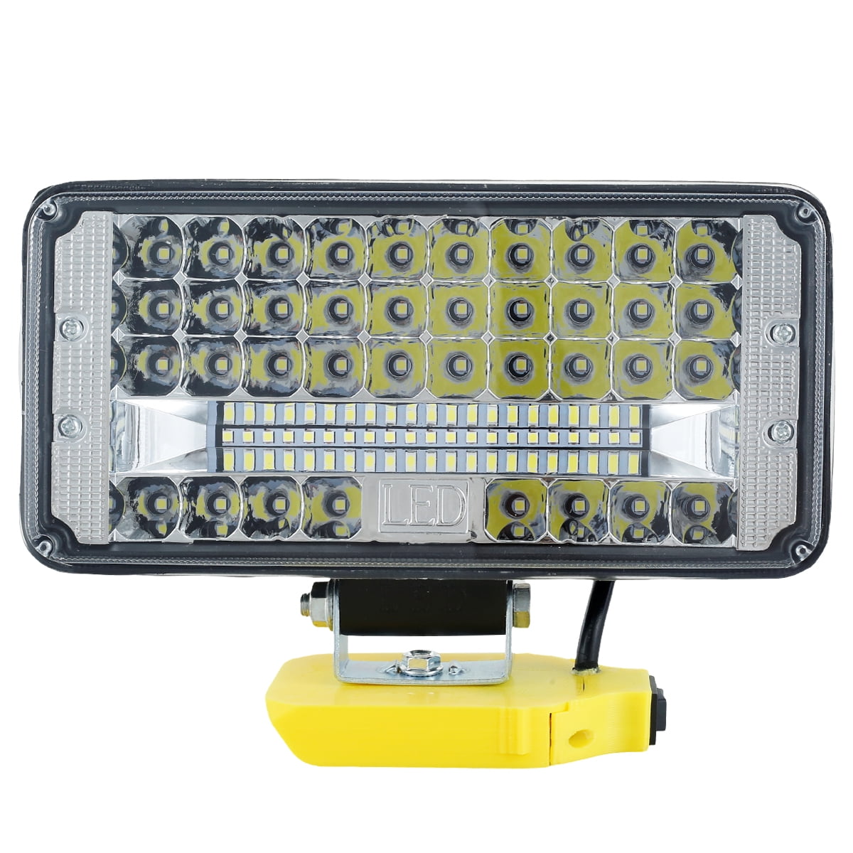 LED Work Light 204W 8600 LM Wireless LED Work Light with 130 Pivoting Head Portable Job Site Flashlight Compatible with Dewalt XR 18V 20V Flex Volt 20V 60V Lithium Battery Comping Torch