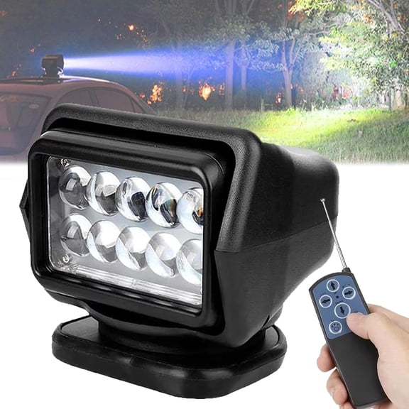 LED Work Light 4000LM 50W Spotlight with Wireless Remote, 360 Rotation IP65 Waterproof Off-Road Driving Light for Truck Car Boat Camping, Magnetic Base