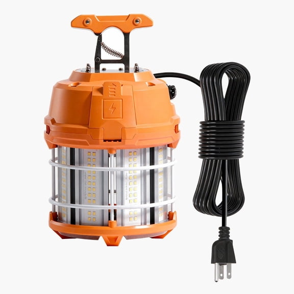 LED Work Light 60W 8200lm 5000K Water Resistant Linkable up to 12 Units for Construction Workshop Indoor Outdoor Use