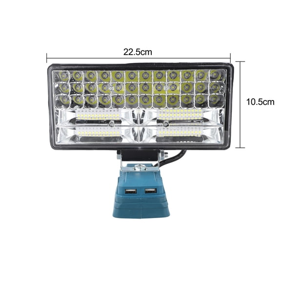 LED Work Light for Bosch Li-ion Batteries – 8-Inch Wireless Electric Torch with High/Low Beam Switch, 84-LED Portable Task Lamp for Workshop, Outdoor & Field Use(A)