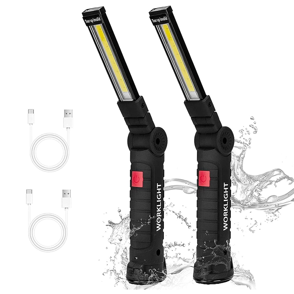 LED Work Light, COB Rechargeable Work Light for Auto Repair, Home, Garage, Emergency, BBQ, Camping