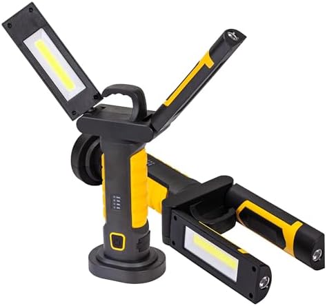 LED Work Light, Cordless Folding 3 COB Mechanics Worklight 270° Rotate ...