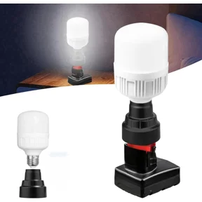 LED Work Light For Milwaukee 12V Battery E27 Light Led Bulb Protable Flashlight