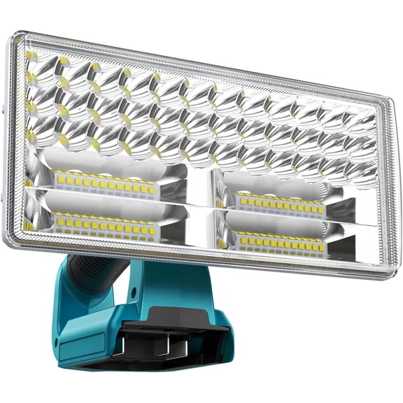 LED Work Light for Makita 18V Li-Ion Battery 40W 4200LM Bright Handheld Flashlight Outdoor Jobsite Light Spotlight Floodlight with USB-A Port 90 Degree Pivoting Zinc Alloy Head Tool Light
