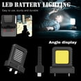 thumbnail image 1 of LED Work Light for Power Tool Batteries, Super Bright Rechargeable Portable Job Light with Magnetic Base and Hanging Hook, Compatible with Dewalt Milwaukee Makita Ryobi Craftsman Tools (1 Pack), 1 of 9