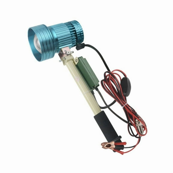 LED Zoomable Strong Light Telescopic Spotlight Long Range Spotlight Outdoor Black Pit Night Fishing Sea Mining Lamp,1PCS x spotlight(Not included Battery,your Need to prepare 9-100V battery)