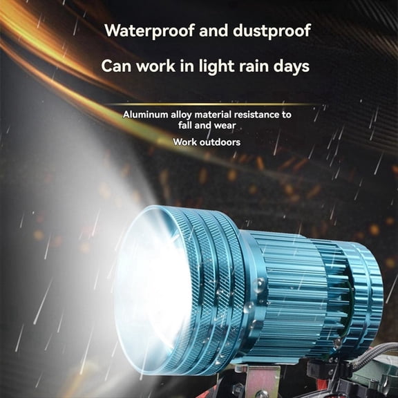 LED Zoomable Strong Light Telescopic Spotlight Long Range Spotlight Outdoor Black Pit Night Fishing Sea Mining Lamp