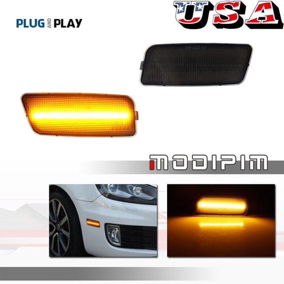 LED amber front marker signal light suitable for 2010-14 Volkswagen MK6 Golf/GTI-