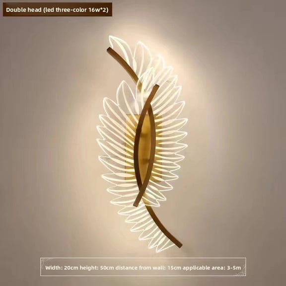 LED bedroom bedside lights, modern minimalist creative staircase aisle corridor lights, three-color lights, atmosphere lights.