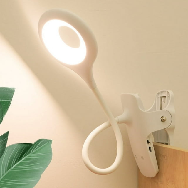 LED clamp lamp bed reading lamp clamp with touch sensor, bed desk lamp children, 360° flexible