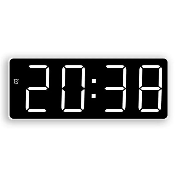 LED clock simple large font colour alarm clock 12H/24H free switch brightness adjustable date temperature display bedside clock