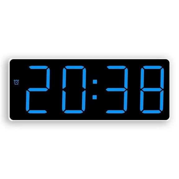 LED clock simple large font colour alarm clock 12H/24H free switch brightness adjustable date temperature display bedside clock