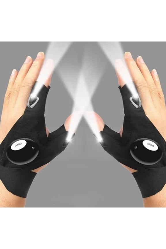 LED fishing gloves, emergency repair camping outdoor sports lighting finger light gloves, suitable for dark spaces, camping equipment, and repair items