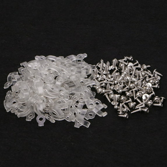 LED glue light strip fixed transparent clip 8/10/12mm wide 3528 5050 screw single side fixed