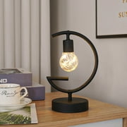 LED iron lamp creative night light, Desk Lamp for Living Room , Touch Lamp Levitating Moon Lamp Led Night Light Lamp Modern Lamp for Bedroom Home Office Decor