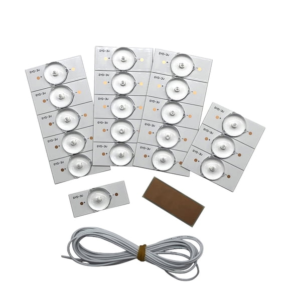 LED lamp bead,With Optical Lens Lamp Beads With 2m Wire 2m Wire Led Beads With Optical 3v Lamp Tv With 2m Lens Fliter 32-65 20pcs 3v 32-65 Led Tv 32-65 L-ed Tv Doneioe Dsfen Hxber