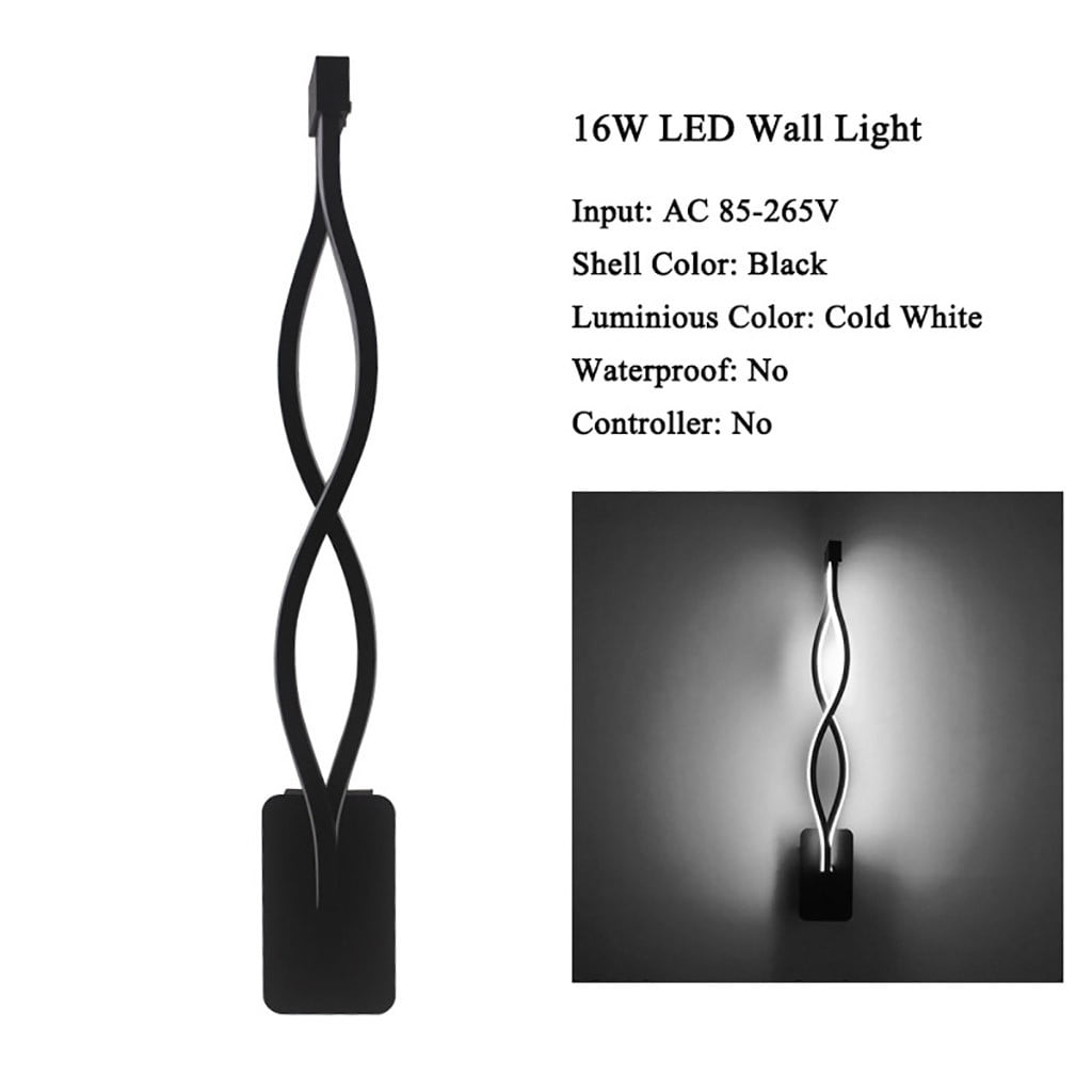 LED light,Wall Wavy Lamp 16W Modern Minimalist LED Ceiling Light Indoor Wall Bedroom by Winsopee