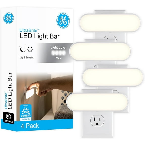 LED light strip night light, 100 lumens, 2 packs, dusk to dawn sensor, automatic/on/off switch