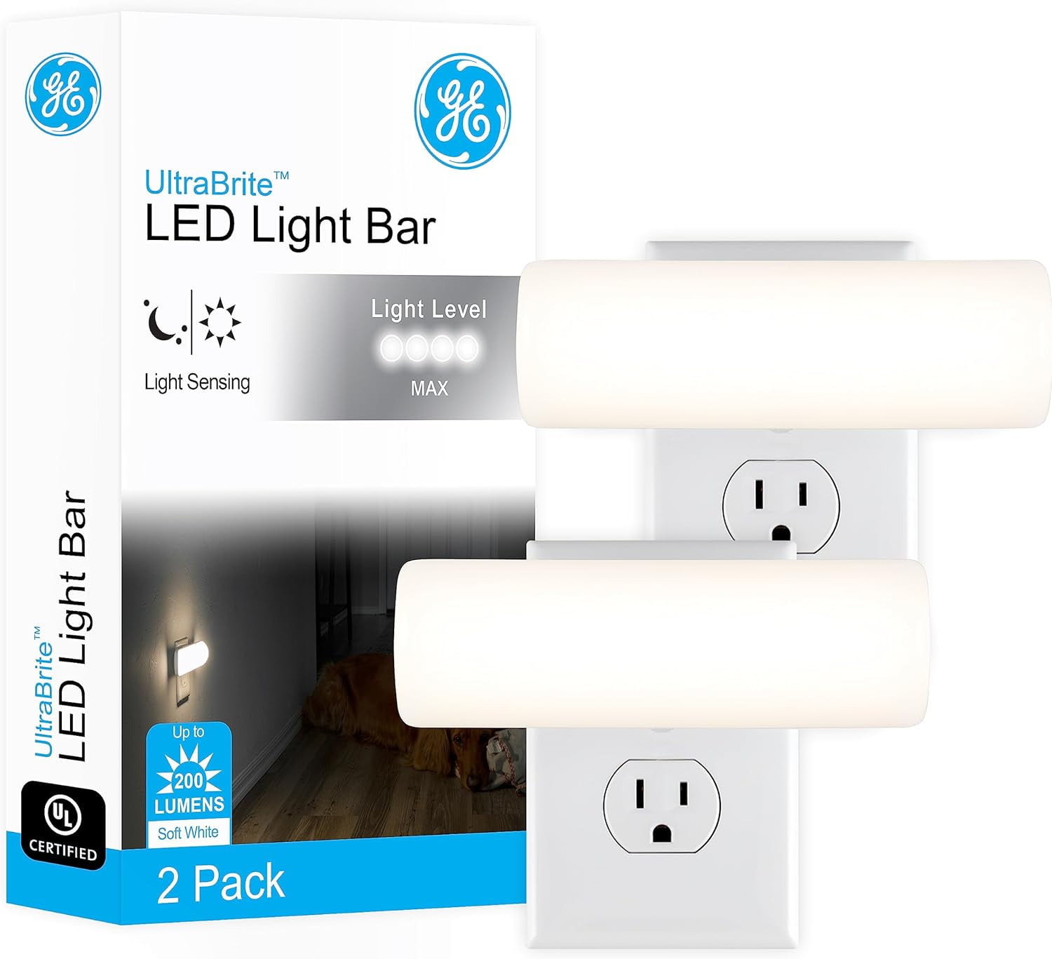 LED light strip night light, 100 lumens, 2 packs, dusk to dawn sensor ...