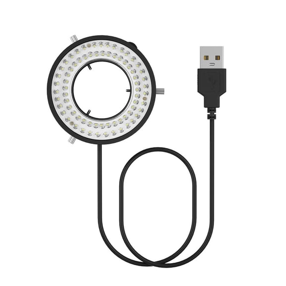 LED ring light source for microscope, dust and oil proof, adjustable brightness