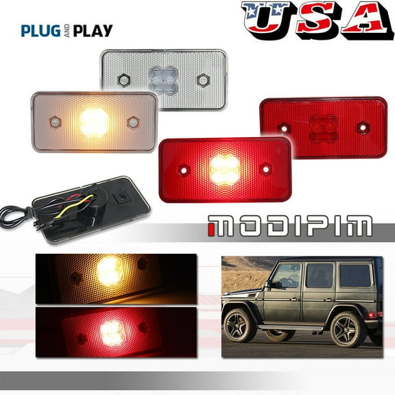 LED side marker lights and front and rear corner lights are suitable for 02-14 Mercedes G-Class W463-