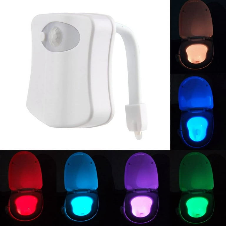 LED toilet light motion sensor toilet night light battery operated toilet light toilet lighting 8 colors for bathroom home