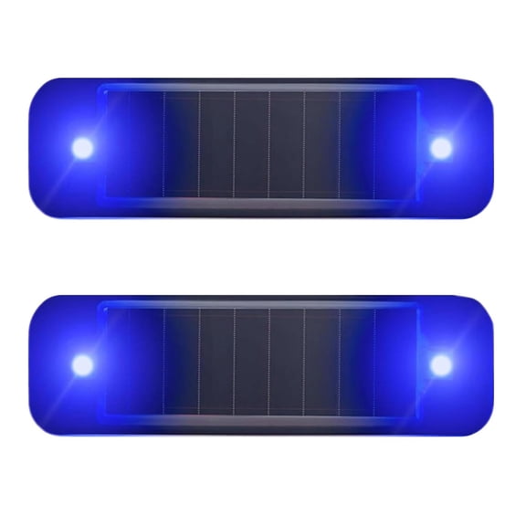 LED warning light,Solar Car Alarm,2 Pack LED Warning Light, Solar-Powered Anti-Theft Dummy Security Light, Flashing Blinking Hazard Light for Cars, Motorcycles