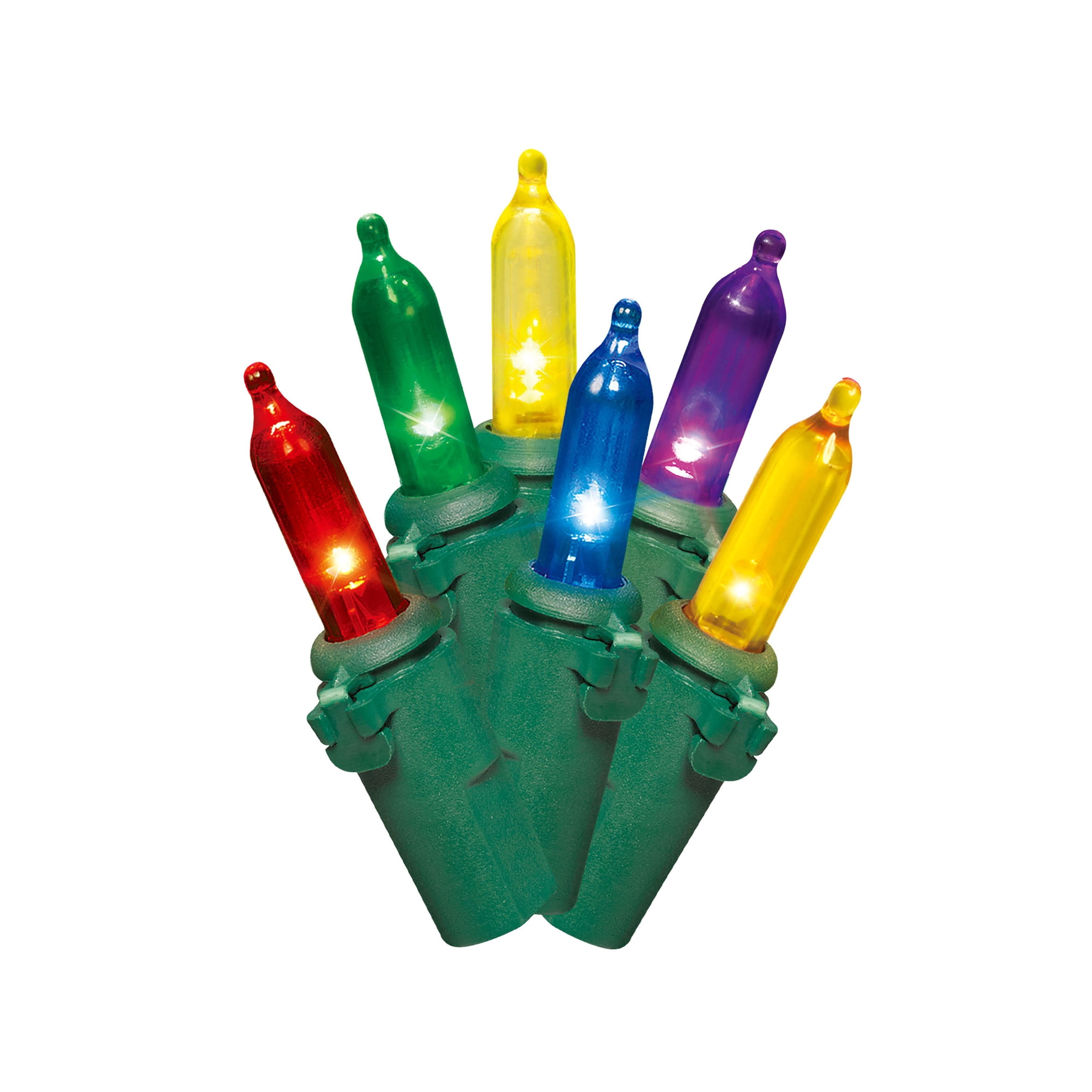 Indoor/Outdoor 200-Count LED 8-Function Sync Mini Christmas String Lights, Multicolor, Green Wire, 41.1', by Holiday Time